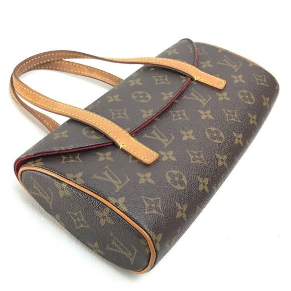 LOUIS VUITTON Monogram Sonatine Width Hand Bag MonogramCanvas Brown - Picture 8 of 11